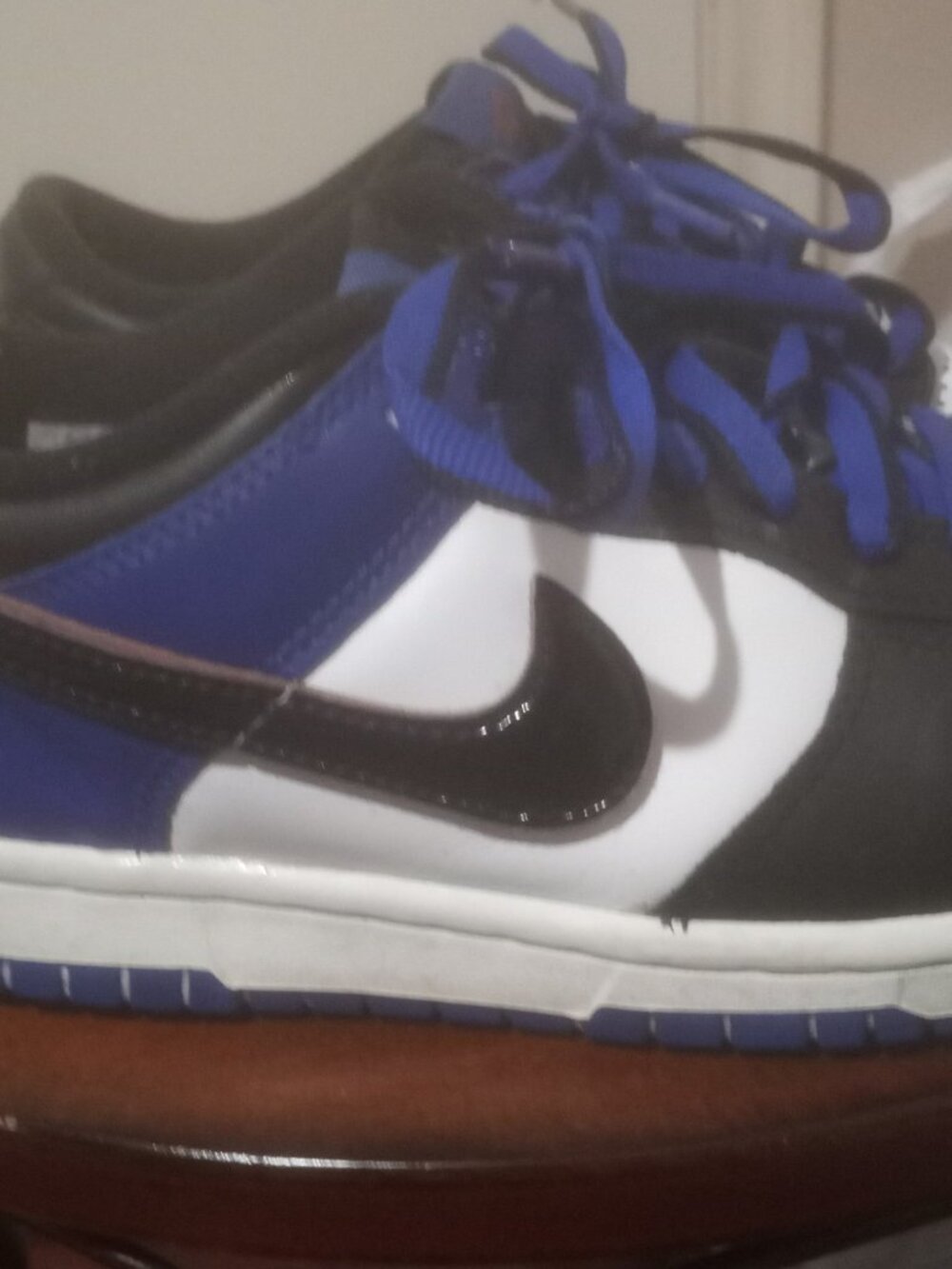 Nike Dunk Low SE (GS) Blue/Black/White Leather Low Top Sneakers 4Y HF0970-100 - Picture 4 of 13